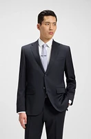 Regular-fit suit striped virgin wool