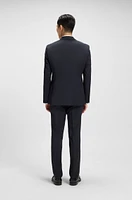 Regular-fit suit striped virgin wool