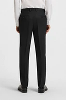 Slim-fit suit micro-patterned stretch wool