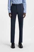 Slim-fit suit patterned stretch wool
