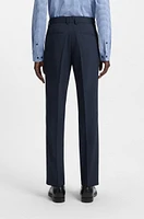 Slim-fit suit patterned stretch wool