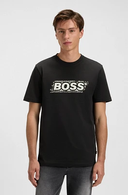 Cotton T-shirt with logo artwork