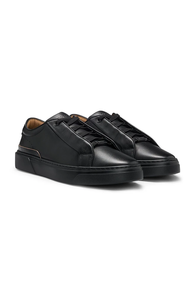 Gary leather trainers with hidden laces