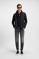 Low-top trainers grained faux leather