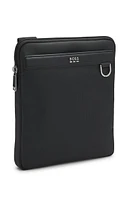 Reporter bag with smooth and structured finishes