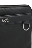 Reporter bag with smooth and structured finishes