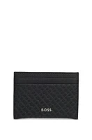Card holder with monogram structure