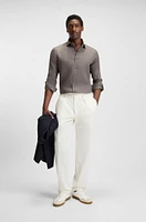 BECKHAM x BOSS leather trainers with suede trims