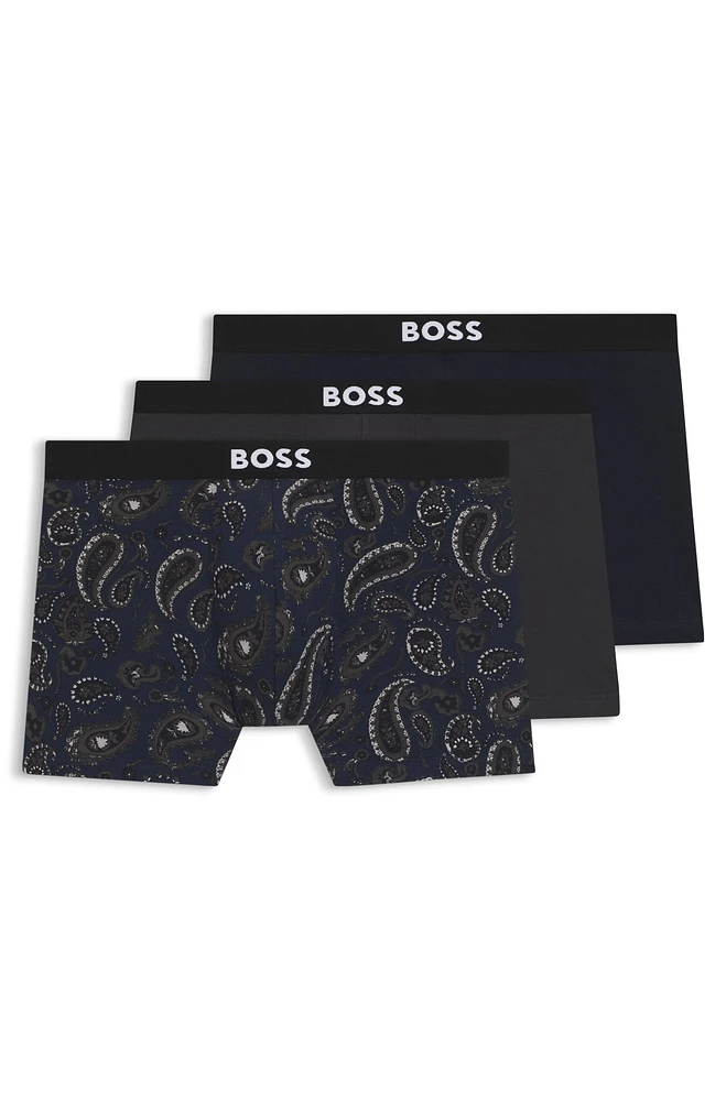 Three-pack of boxer briefs stretch cotton