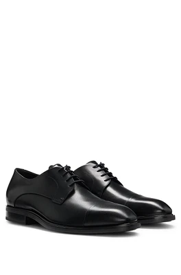 Leather Derby shoes with cap toe