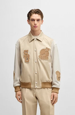 BOSS x Shohei Ohtani varsity jacket with special artwork