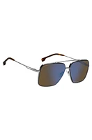 Fork-temple sunglasses with Havana end tips