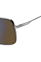 Fork-temple sunglasses with Havana end tips
