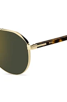 Havana acetate sunglasses with beta-titanium temples