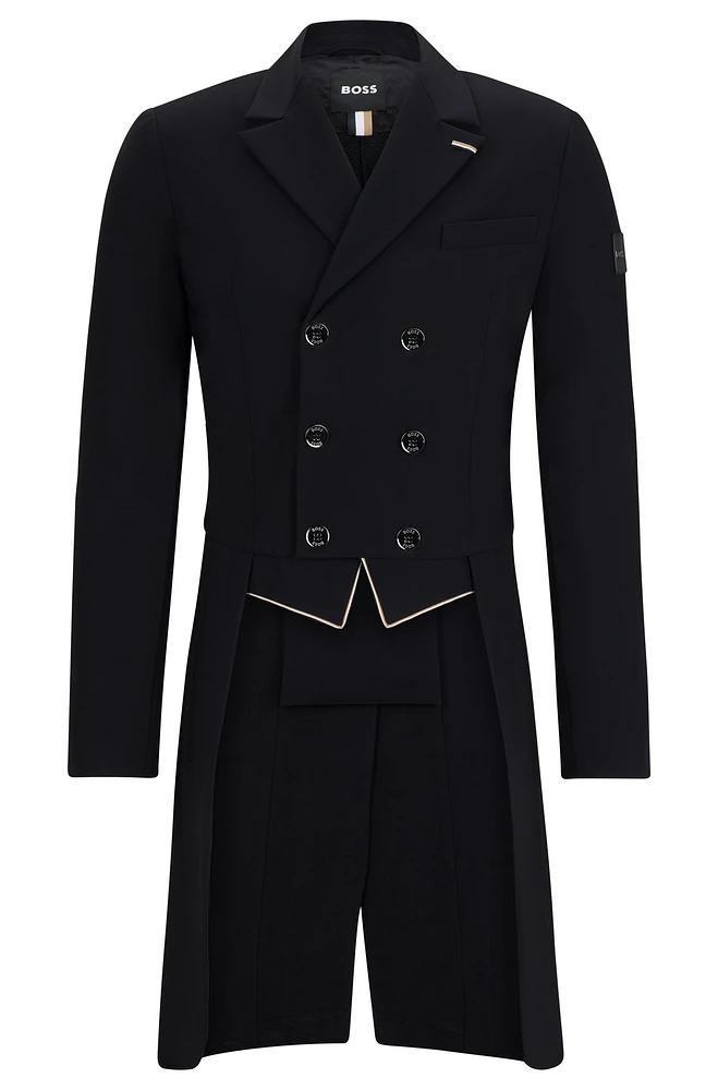 Equestrian tailcoat super-stretch material