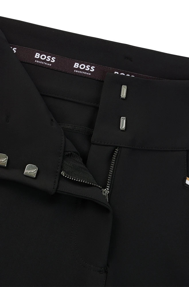 Equestrian high-waisted breeches with knee grip