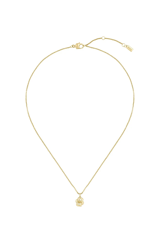Gold-tone necklace with Double B monogram pendant