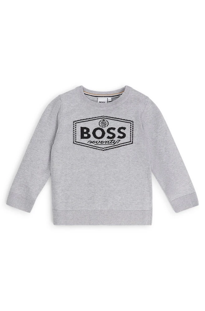 Kids' sweater cotton with new-season logo