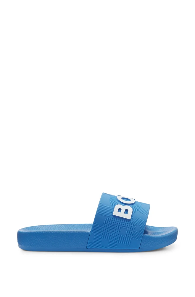 Kids' slides with logo uppers