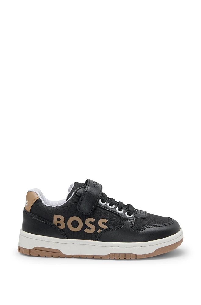 Kids' trainers leather and fabric