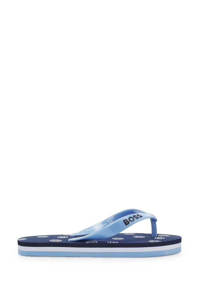 Kids' flip-flops with branded strap