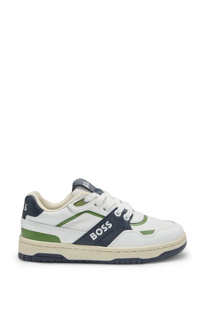 Kids' trainers canvas and leather