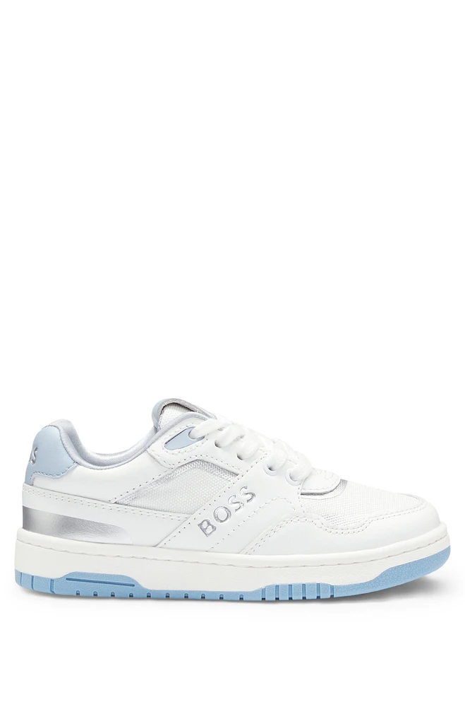 Kids' trainers leather and canvas