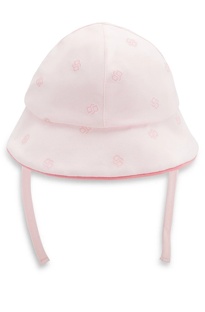 Baby hat cotton with Double B monograms
