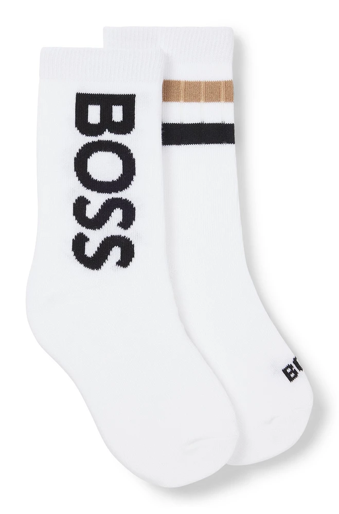 Two-pack of invisible socks with logo detail