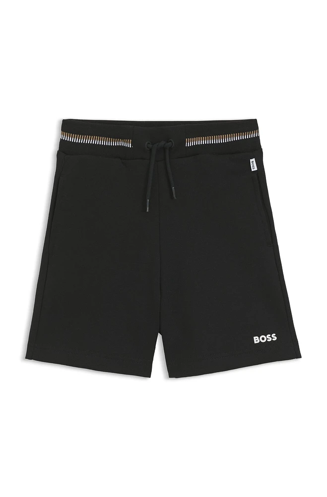 Kids' shorts with striped waistband