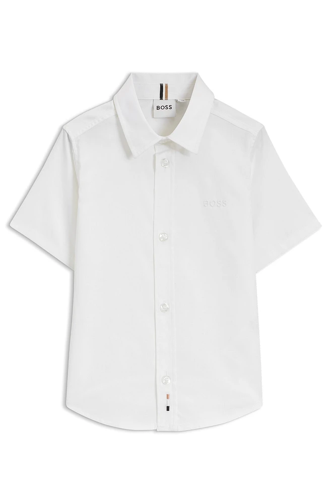 Regular-fit shirt Oxford cotton and linen