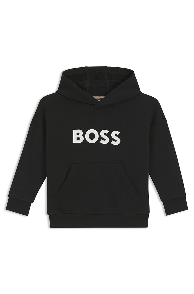 Kids' hoodie with contrast logo