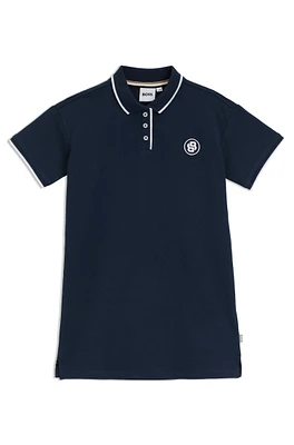 Kids' polo dress stretch-cotton piqué
