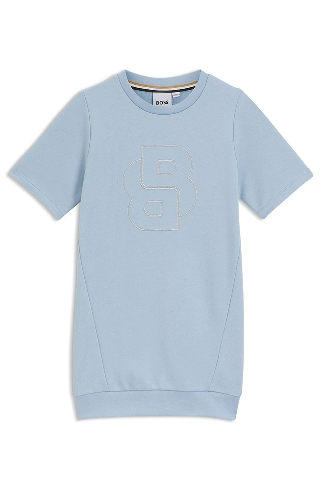Kids' sweater dress with embroidered Double B monogram
