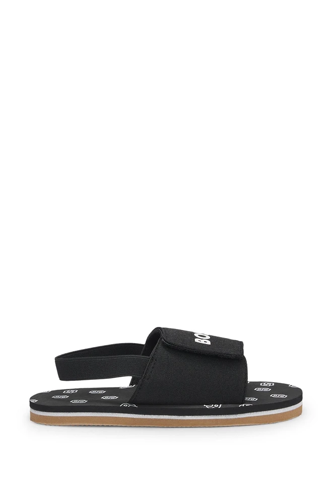 Kids' sandals with touch-closure logo strap