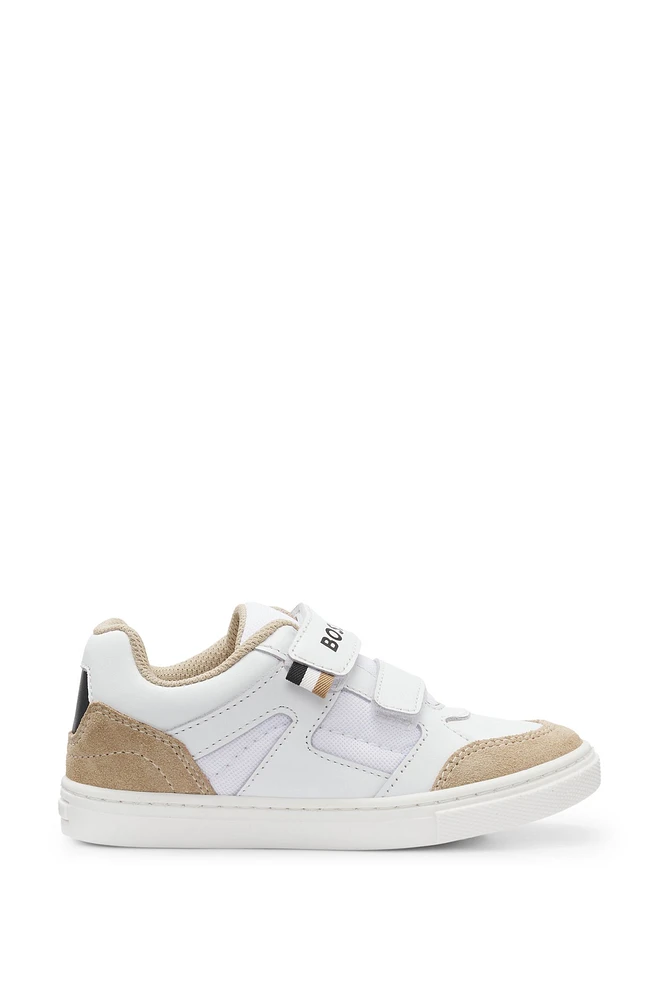 Kids' trainers leather and mesh