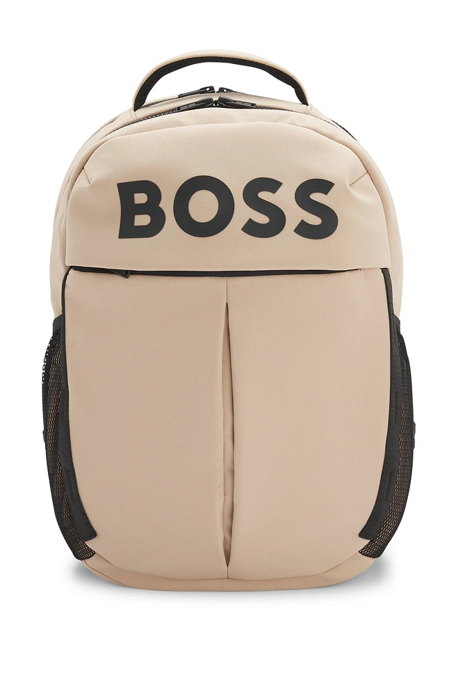 Kids' backpack in ripstop fabric with silicone logo