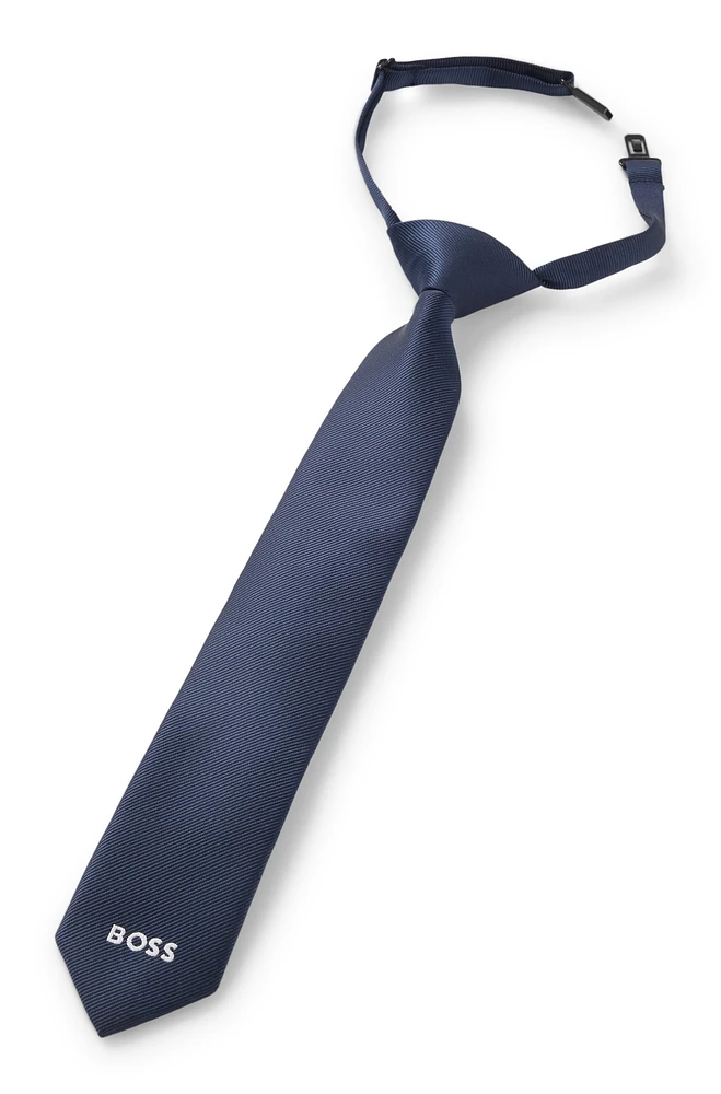 Kids' gift-boxed pre-knotted tie with adjustable fastening