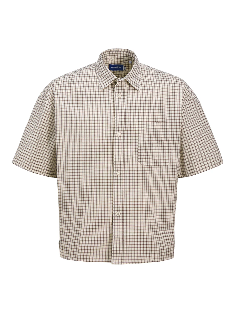 Wide Cropped Fit Short sleeve Shirt | Jack & Jones