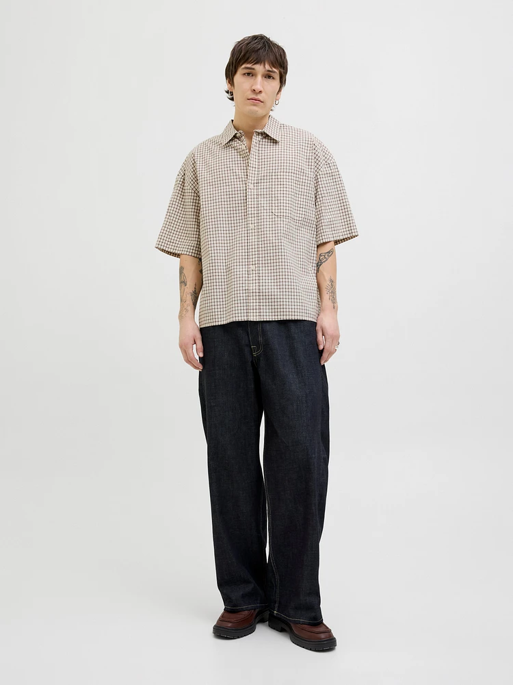 Wide Cropped Fit Short sleeve Shirt | Jack & Jones