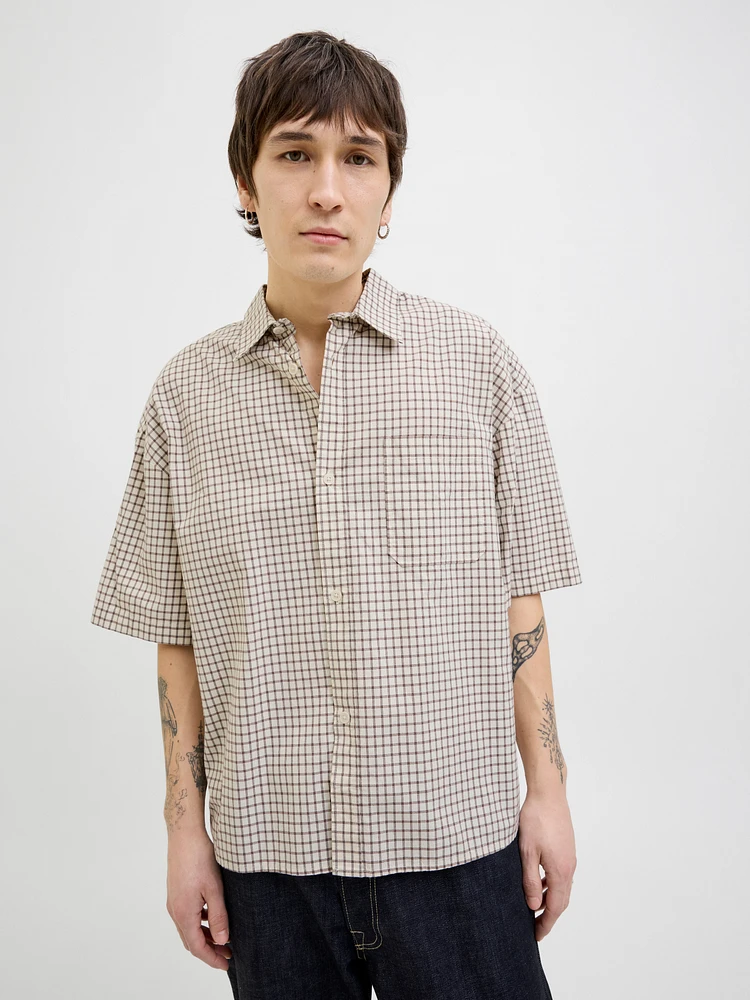 Wide Cropped Fit Short sleeve Shirt | Jack & Jones