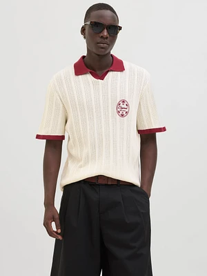 Relaxed Fit Knitted Polo-Shirt | Jack & Jones