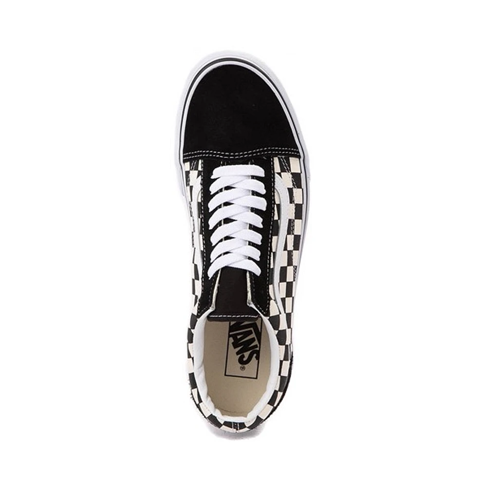 Chaussure de skate Vans Old Skool à motif en damier - Noire / Blanche