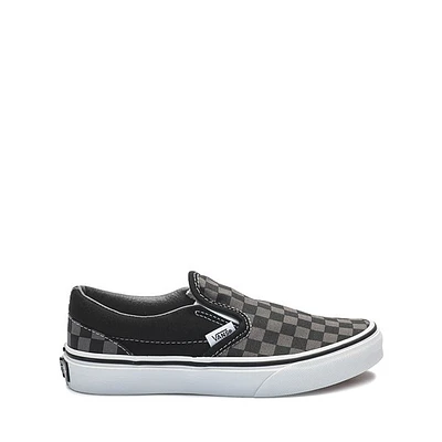 Chaussure de skate sans lacets à motif en damier Vans - Enfants / Junior Noire Grise