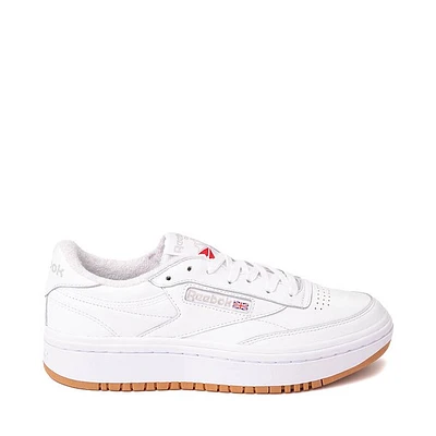 Womens Reebok Club C Double Athletic Shoe - White / Grey Gum