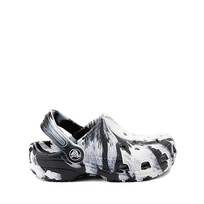 Crocs Classic Clog - Little Kid / Big Marbled Black White