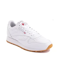 Chaussure athlétique en cuir Reebok Classic pour hommes - Blanche / Gomme
