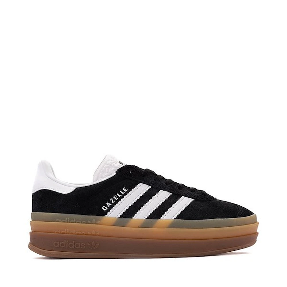 Chaussure athlétique adidas Gazelle Bold pour femmes - Noire / Blanche Gomme