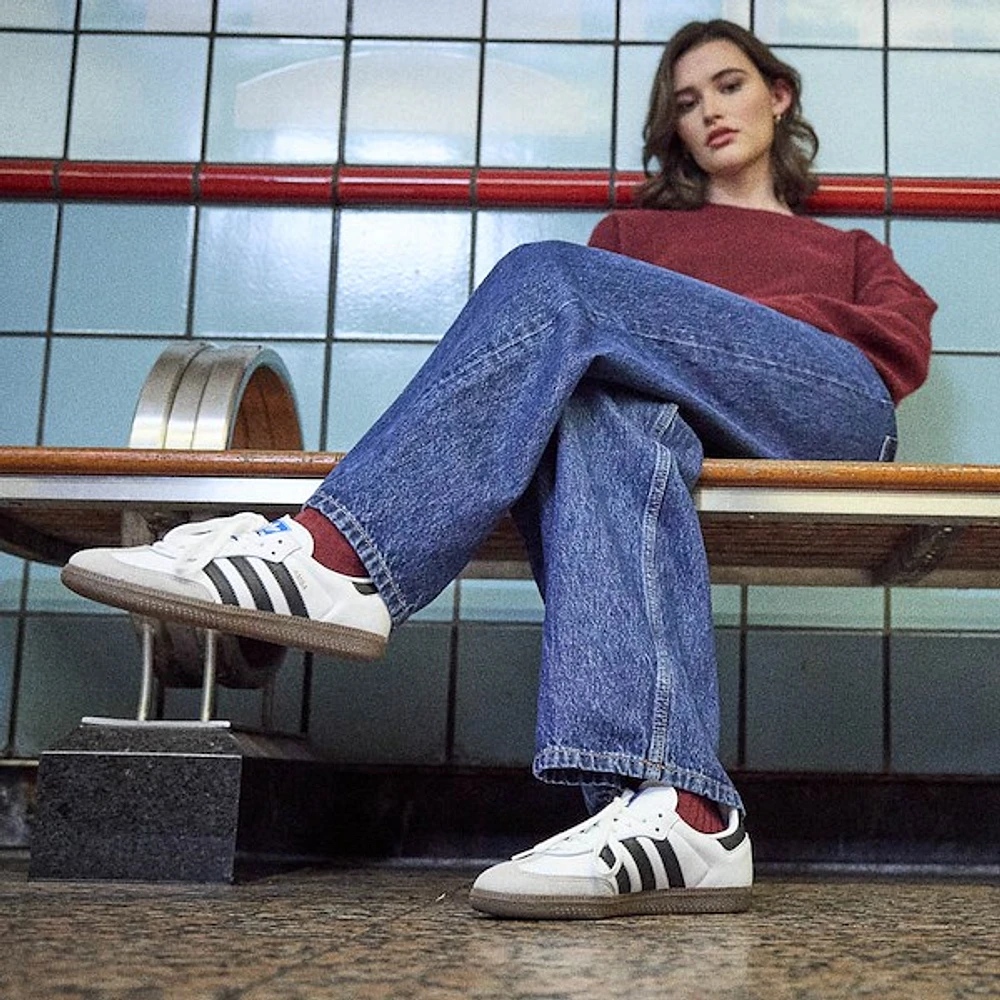 Womens adidas Samba OG Athletic Shoe - Cloud White / Core Black Clear Granite