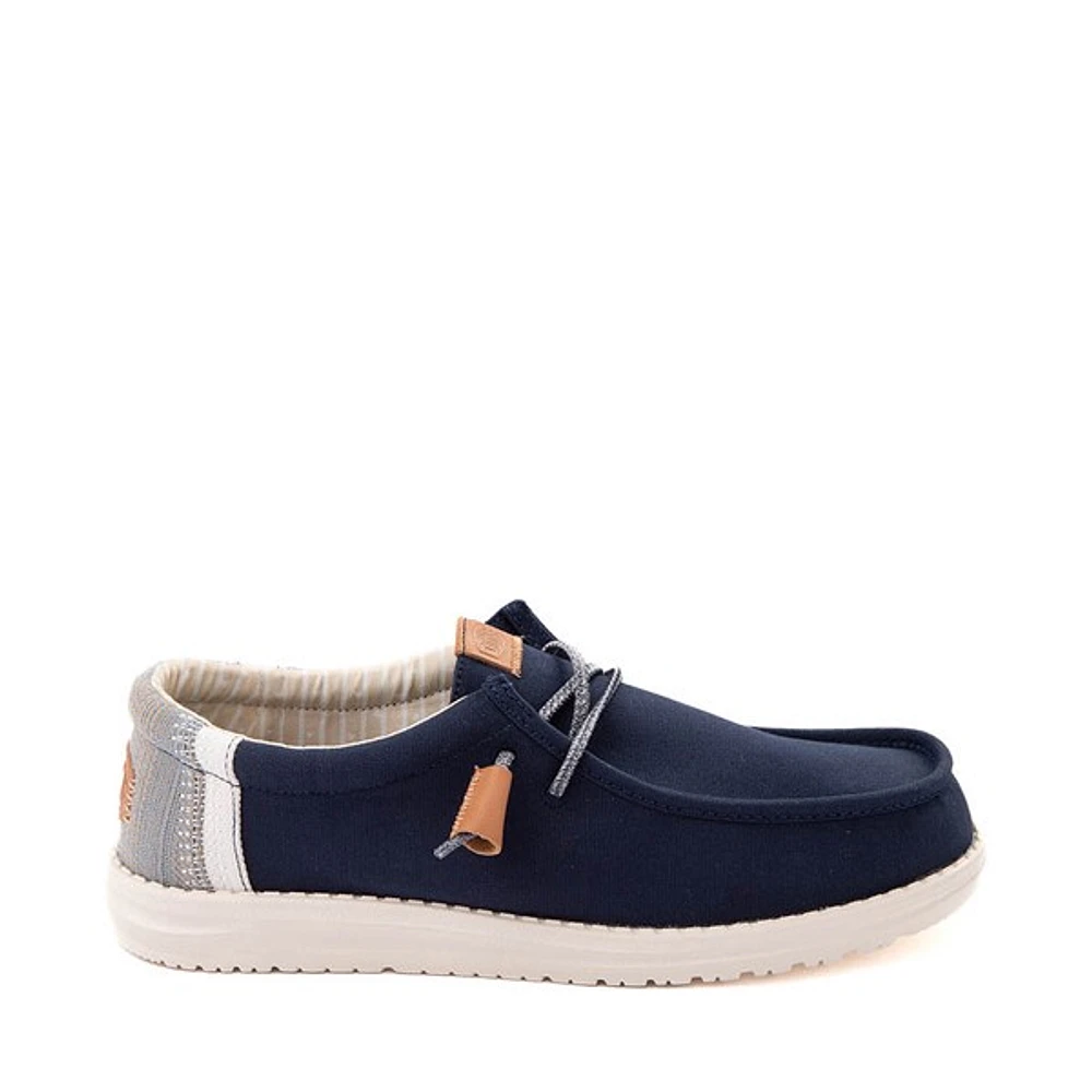 Chaussure décontractée HEYDUDE Wally Break Stitch pour hommes - Bleu marine